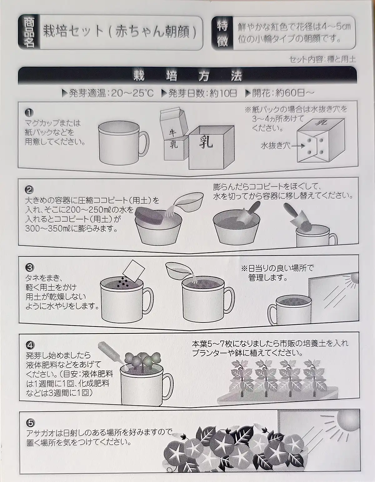 栽培方法の説明書